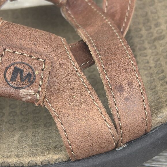 Merrell Terrain Ari Lattice J36612 Women’s Sz 9 Agave Brown Leather Strap Sandal - Picture 14 of 14